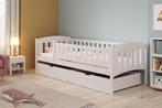 Eenpersoonsbed - Wit - 90x200 cm - Kinderbed 2 lades, Huis en Inrichting, Verzenden, Nieuw, Eenpersoons, Modern
