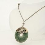 Zonder minimumprijs - Halsketting Zilver - Jadeiet, Nieuw