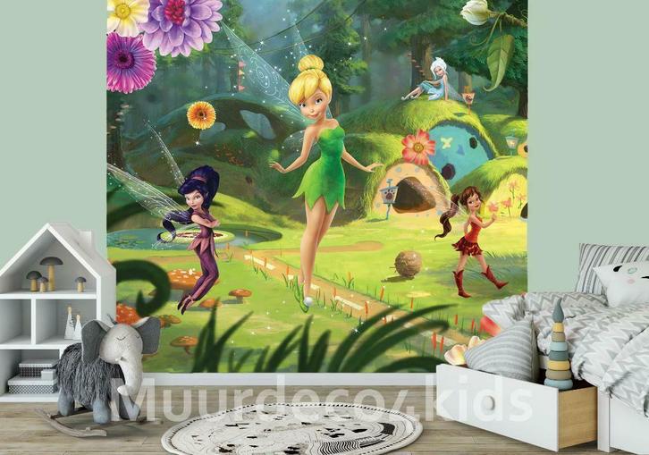 Disney Fairies Fotobehang Elfjes, Fairies VLIESbehang,, Huis en Inrichting, Stoffering | Behang, minder dan 10 m², Ophalen of Verzenden
