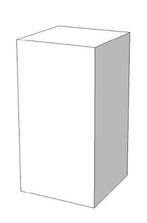 SUPER HIGH GLOSSY toonbank blok wit 50 cm
