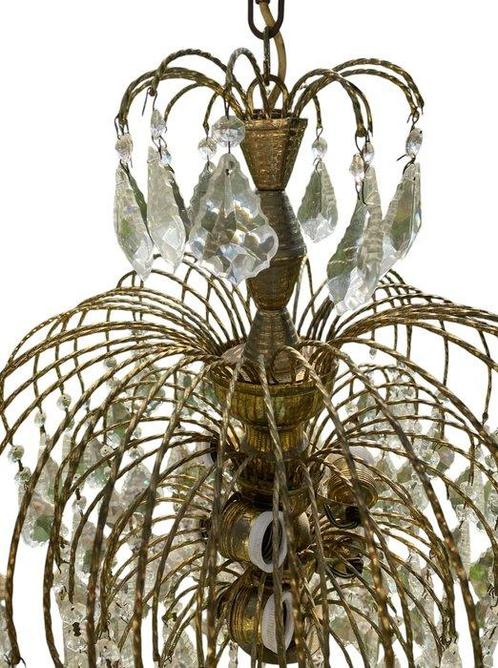 Plafondlamp - glans - Kristal, Messing, Antiek en Kunst, Curiosa en Brocante
