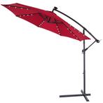 Kingsleeve Parasol Mali met LED verlichting kantelbaar rood