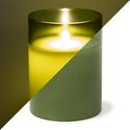 Led kaars | 10 cm | PEHA (In glas, Timer, Groen), Verzenden, Nieuw