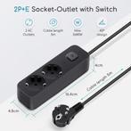 Stekkerdoos met Schakelaar - Verlengsnoer met Schakelaar -, Doe-het-zelf en Verbouw, Ophalen of Verzenden, Nieuw