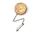 14 krt geelgouden muntbroche 1 Sovereign Victoria 1893-1901, Gebruikt