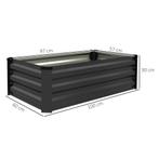 TRUUSK Verhoogd Bed 2-delige Set, Plantenbak, Bloembak, Roes, Verzenden