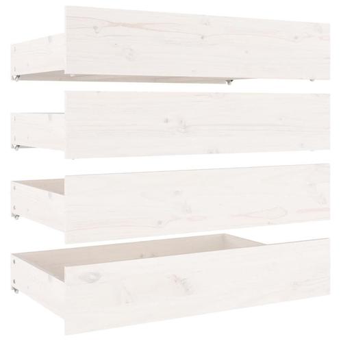 Bedlades Grenenhout Wit - 4 stuks | Retourdeal | 53% Korting, Huis en Inrichting, Slaapkamer | Bedden, Wit, Nieuw, Hout, Ophalen of Verzenden
