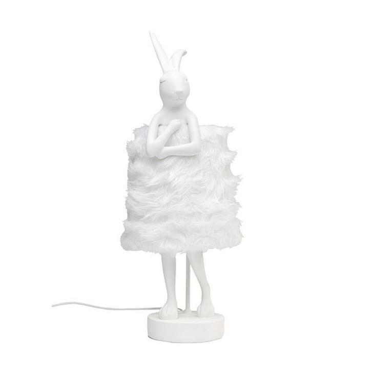 *WOONWINKEL* Kare Design Rabbit Fur Black Wit Konijn Tafella, Huis en Inrichting, Lampen | Tafellampen, Nieuw, Verzenden