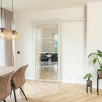 Stalen Schuifdeur 4 Vlaks Wit Helder glas Moderne look, Doe-het-zelf en Verbouw, Kozijnen en Schuifpuien, 75 tot 150 cm, Nieuw