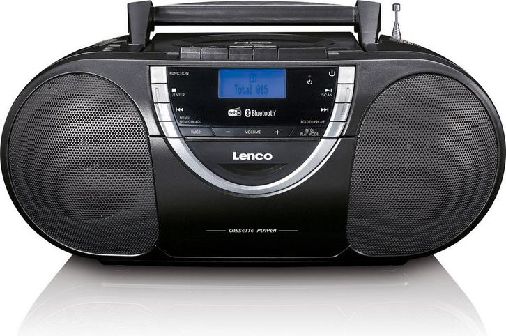Draagbare radio - Boombox - CD Speler - Zwart - Lenco - SCD-, Audio, Tv en Foto, Luidsprekers, Zo goed als nieuw, Verzenden