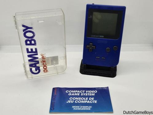 Gameboy Pocket - Console - Blue / Indigo + Crystal Case, Spelcomputers en Games, Spelcomputers | Nintendo Game Boy, Gebruikt, Verzenden