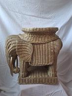 Bijzettafel - Rattan - Vintage rieten olifant