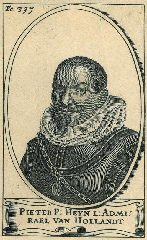 Portrait of Piet Pieterszoon Hein, Antiek en Kunst, Kunst | Etsen en Gravures