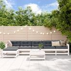 vidaXL 7-delige Loungeset massief grenenhout wit, Verzenden, Nieuw, 7 zitplaatsen, Loungeset