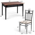 2dekans | Coast 5-delige eetset, metalen tafel en 4 stoelen,, Huis en Inrichting, Stoelen, Ophalen of Verzenden, Zo goed als nieuw