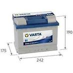 Varta Blue Dynamic D43 accu 12V 60Ah 242x175x190x190, Nieuw, Verzenden