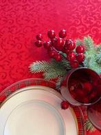 Luxe Venetisch San Leucio rode ramages damast tafellaken -, Antiek en Kunst, Antiek | Kleden en Textiel