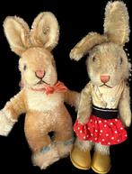 Steiff - Teddybeer Lapin Sassy et Nikili - 1950-1960 -, Antiek en Kunst, Antiek | Speelgoed
