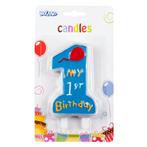 Blauw Kaars 1 Jaar My 1St Birthday 8cm, Verzenden, Nieuw