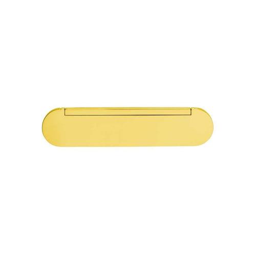 Intersteel Tochtklep met borstel ovaal - messing gelakt, Tuin en Terras, Brievenbussen, Nieuw, Verzenden
