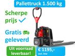 Pompwagen | elektrisch rijden en heffen! | 1500 kg | compact, 1000 tot 2000 kg, Elektrisch, Palletwagen, Verzenden