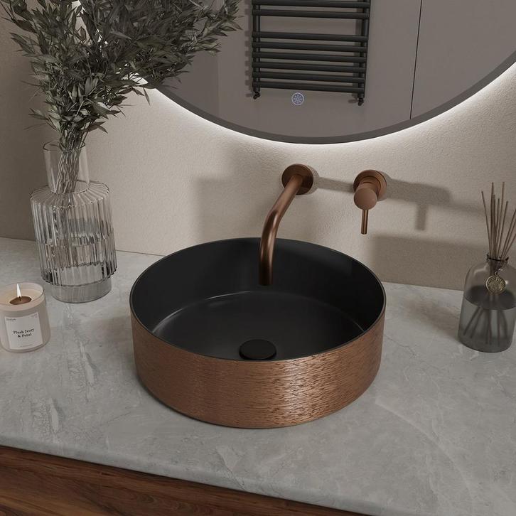 Wiesbaden Mondri Waskom Rond - 36x36x12cm - Mat, Doe-het-zelf en Verbouw, Sanitair, Nieuw, Ophalen of Verzenden