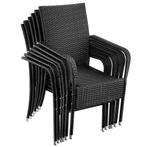 Wicker tuinstoel Girona, stapelbaar, draagkracht 120 kg - Se, Tuin en Terras, Verzenden, Nieuw