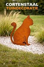 Tuinprikker Kat Cortenstaal, Huis en Inrichting, Verzenden, Nieuw