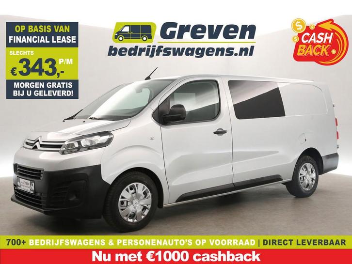 Citroën Jumpy 2.0 BlueHDI L3H1 MARGE DC 5 Pers Airco Carplay, Auto's, Bestelauto's, Te koop, Handgeschakeld, Financial lease, Diesel