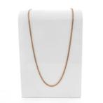 Roségouden gourmetschakel ketting | 62 cm, Sieraden, Tassen en Uiterlijk, Kettingen, Ophalen of Verzenden, Gebruikt, Overige kleuren