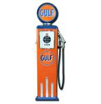 Gulf 8 Ball Benzinepomp Met Voet Oranje & Blauw Reproductie, Verzamelen, Merken en Reclamevoorwerpen, Gebruikt, Ophalen