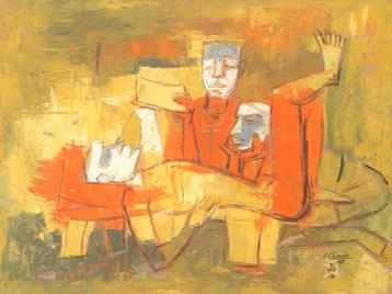 Shiavax Chavda (1914-1990), Reading at leisure beschikbaar voor biedingen
