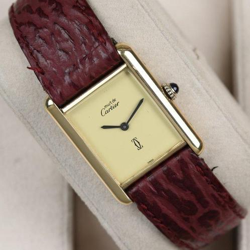 Cartier - Tank Must de Cartier - Lemon Dial - Unisex -, Sieraden, Tassen en Uiterlijk, Horloges | Heren