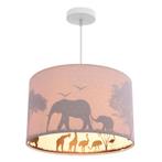 Roze dieren hanglamp Safari, Binnenzijde doorschijnend, Kinderen en Baby's, Kinderkamer | Inrichting en Decoratie, Ophalen of Verzenden