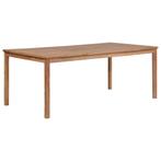 vidaXL Tuintafel 200x100x77 cm massief teakhout, Verzenden, Nieuw, Hout