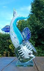 sculptuur, grote skelet fisch - 35 cm - murano stijl