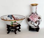 Vaas - Emaille, Hout, Koper - China - Cloisonne Vazen en, Antiek en Kunst