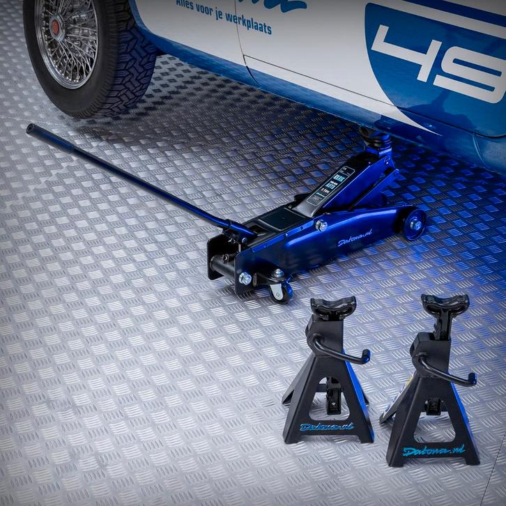 Datona Garagekrik 3 ton + assteunen 3 ton - Datona - Zwart, Auto diversen, Krikken, Nieuw, Ophalen of Verzenden