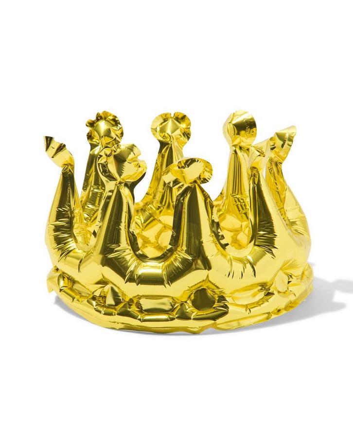 HEMA Folieballon kroon 20cm goud, Hobby en Vrije tijd, Feestartikelen, Nieuw, Verzenden