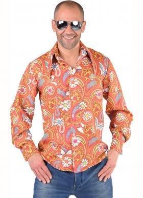 Hippie blouse Paisley oranje/bruin, Kleding | Heren, Carnavalskleding en Feestkleding, Nieuw, Ophalen of Verzenden
