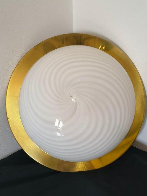 Plafondlamp - Draai - Muranoglas, metaal - Groot - 46 cm, Antiek en Kunst, Curiosa en Brocante