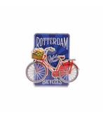 Magneet MDF fiets op blauw Rotterdam, Ophalen of Verzenden, Nieuw