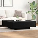 vidaXL Salontafel 100x100x31 cm bewerkt hout zwart, Verzenden, Nieuw, Vierkant, 100 tot 150 cm