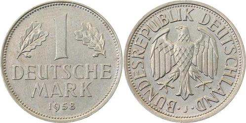 1 Dm Duitsland 1 Mark 1958 J bankfrisch J 385 1 2, Postzegels en Munten, Munten | Europa | Niet-Euromunten, Verzenden