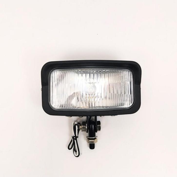 Koplamp | Square | Zwart| Helder| 60s Style, Motoren, Onderdelen | Merk-onafhankelijk, Nieuw, Verzenden