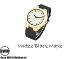 Houten horloge:  Black Maple (WATZZ 13), Nieuw