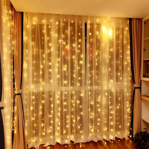 Kerst LED gordijn - Ultra dun - 3 x 3 meter - Warm wit, Auto-onderdelen, Verlichting, Ophalen of Verzenden