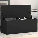 vidaXL Opbergbox 90x35x35 cm bewerkt hout zwart, Huis en Inrichting, Woonaccessoires | Kisten, Verzenden, Nieuw
