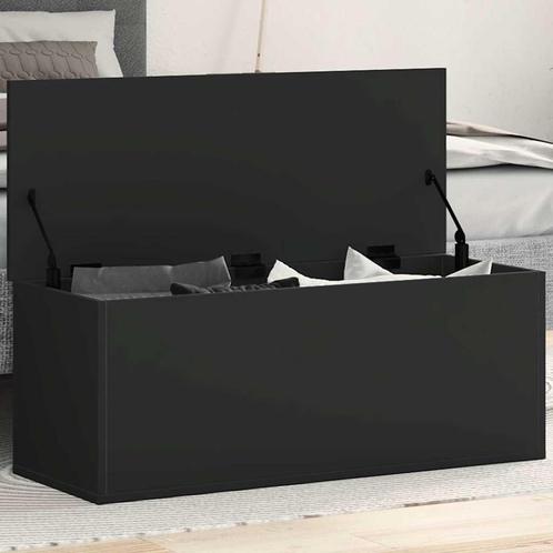 vidaXL Opbergbox 90x35x35 cm bewerkt hout zwart, Huis en Inrichting, Woonaccessoires | Kisten, Nieuw, Verzenden