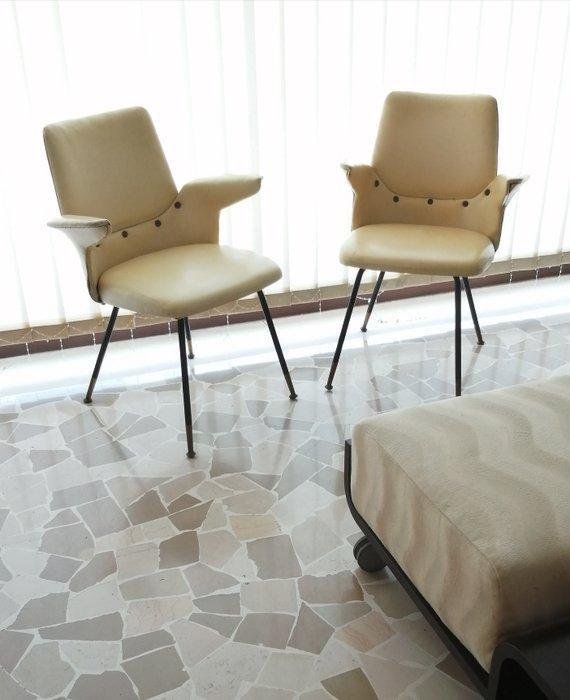 Rima - Gastone Rinaldi - Fauteuil (2) - Metaal, Synthetisch, Antiek en Kunst, Antiek | Meubels | Stoelen en Banken